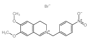 Isoquinolinium,3,4-dihydro-6,7-dimethoxy-2-[(4-nitrophenyl)methyl]-, bromide (1:1)结构式