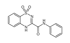 1,1-dioxo-N-phenyl-4H-1λ6,2,4-benzothiadiazine-3-carboxamide结构式