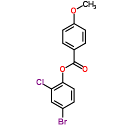 4-Bromo-2-chlorophenyl 4-methoxybenzoate结构式