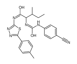 2-[(4-cyanophenyl)carbamoylamino]-3-methyl-N-[5-(4-methylphenyl)-1,3,4-thiadiazol-2-yl]pentanamide Structure