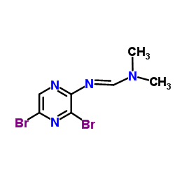 N'-(3,5-Dibromo-2-pyrazinyl)-N,N-dimethylimidoformamide结构式