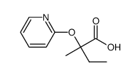 Butanoic acid, 2-methyl-2-(2-pyridinyloxy)- (9CI) structure