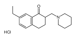 7-ethyl-2-(piperidin-1-ium-1-ylmethyl)-3,4-dihydro-2H-naphthalen-1-one,chloride Structure