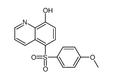 5-(4-methoxyphenyl)sulfonylquinolin-8-ol结构式