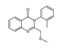 3-(2-methylphenyl)-2-(methylsulfanylmethyl)quinazolin-4-one结构式