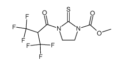 2-Thioxo-3-[3,3,3-trifluoro-1-oxo-2-(trifluoromethyl)propyl]-1-imidazolidinecarboxylic acid methyl ester structure