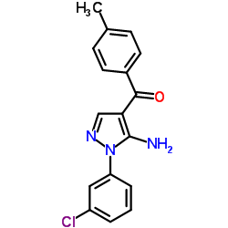 (5-AMINO-1-(3-CHLOROPHENYL)-1H-PYRAZOL-4-YL)(P-TOLYL)METHANONE structure