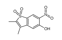 2,3-dimethyl-6-nitro-1,1-dioxo-1-benzothiophen-5-ol Structure