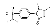 2-[4-(difluoromethylsulfonyl)phenyl]-1,5-dimethylpyrazol-3-one Structure