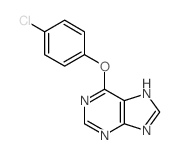 6-(4-chlorophenoxy)-5H-purine结构式