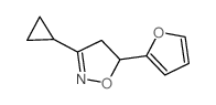 3-cyclopropyl-5-(2-furyl)-4,5-dihydrooxazole结构式