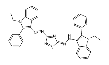1-ethyl-N-[[5-[(1-ethyl-2-phenylindol-3-yl)diazenyl]-1,2,4-triazol-3-ylidene]amino]-2-phenylindol-3-amine结构式