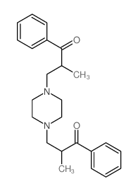 3,3-(1,4-Piperazinediyl)bis(2-methyl-1-phenyl-1-propanone)结构式