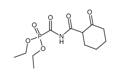 (2-Oxo-cyclohexanecarbonyl)-aminocarbonyl)-phosphonic acid diethyl ester Structure