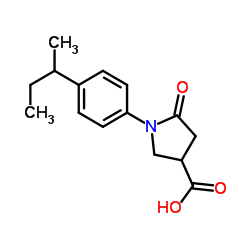 1-(4-sec-Butylphenyl)-5-oxo-3-pyrrolidinecarboxylic acid Structure