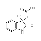 1H-Indole-3-aceticacid, 3-bromo-2,3-dihydro-2-oxo- Structure