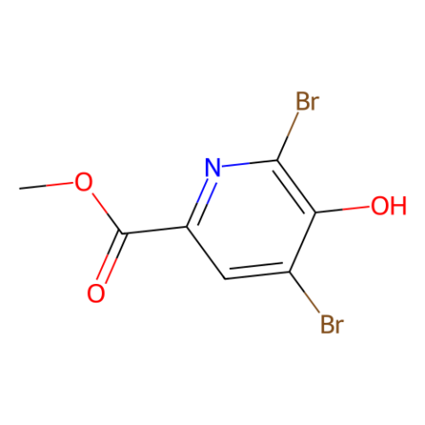 4,6-dibromo-5-hydroxy-2-pyridinecarboxylic acid methyl ester Structure