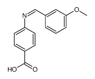 4-[(3-methoxyphenyl)methylideneamino]benzoic acid结构式