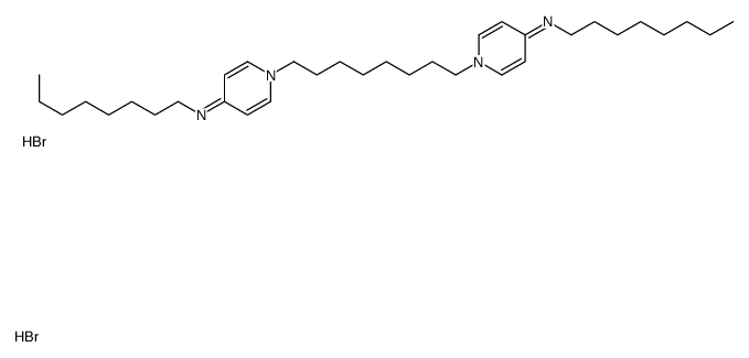 N-octyl-1-[8-[4-(octylamino)pyridin-1-ium-1-yl]octyl]pyridin-1-ium-4-amine,dibromide Structure