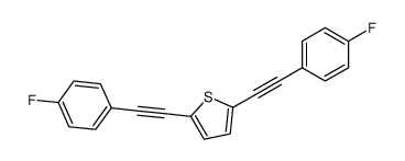 2,5-bis[2-(4-fluorophenyl)ethynyl]thiophene结构式
