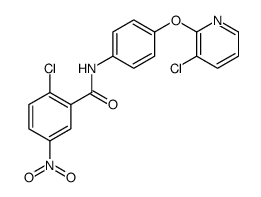 2-chloro-N-[4-(3-chloropyridin-2-yl)oxyphenyl]-5-nitrobenzamide Structure