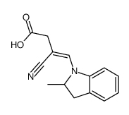 3-cyano-4-(2-methyl-2,3-dihydroindol-1-yl)but-3-enoic acid Structure