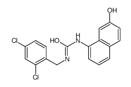 1-[(2,4-dichlorophenyl)methyl]-3-(7-hydroxynaphthalen-1-yl)urea结构式