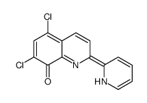 5,7-dichloro-2-(1H-pyridin-2-ylidene)quinolin-8-one结构式