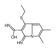 1-ethylsulfanyl-3-imino-5,6-dimethylpyrrolizine-2-carboxamide结构式