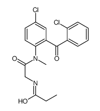 N-[2-[4-chloro-2-(2-chlorobenzoyl)-N-methylanilino]-2-oxoethyl]propanamide结构式