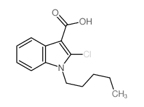 2-chloro-1-pentyl-indole-3-carboxylic acid结构式