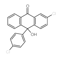 9(10H)-Anthracenone, 2-chloro-10-(4-chlorophenyl)-10-hydroxy- Structure