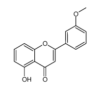 5-HYDROXY-3'-METHOXYFLAVONE结构式