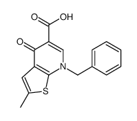 7-(PHENYLMETHYL)-4,7-DIHYDRO-2-METHYL-4-OXO-THIENO[2,3-B]PYRIDINE-5-CARBOXYLIC ACID结构式