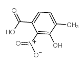 3-羟基-4-甲基-2-硝基苯甲酸结构式