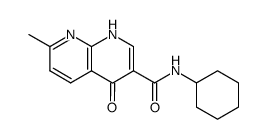 7-Methyl-4-oxo-1,4-dihydro-[1,8]naphthyridine-3-carboxylic acid cyclohexylamide Structure