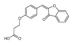 3-[4-[(E)-(3-oxo-1-benzofuran-2-ylidene)methyl]phenoxy]propanoic acid Structure