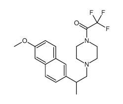 2,2,2-trifluoro-1-[4-[2-(6-methoxynaphthalen-2-yl)propyl]piperazin-1-y l]ethanone Structure
