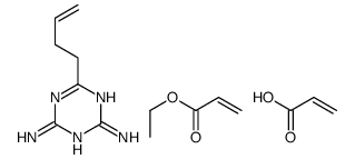 6-but-3-enyl-1,3,5-triazine-2,4-diamine,ethyl prop-2-enoate,prop-2-enoic acid Structure