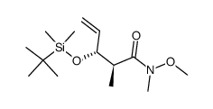 (2S,3R)-3-(tert-Butyl-dimethyl-silanyloxy)-2-methyl-pent-4-enoic acid methoxy-methyl-amide Structure