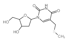 Thymidine, a-(methylthio)- (9CI)结构式