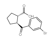 trans-2-(3-bromobenzoyl)cyclopentane-1-carboxylic acid Structure