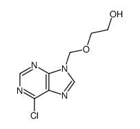 2-[(6-chloro-9H-purin-9-yl)methoxy]ethanol结构式