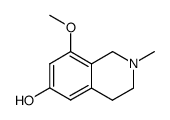 6-Hydroxy-8-methoxy-2-methyl-1,2,3,4-tetrahydroisochinolin结构式