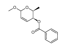 methyl 4-O-benzoyl-2,3,6-trideoxy-α,β-L-threo-hex-2-enopyranoside结构式
