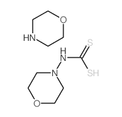 morpholine; (morpholin-4-ylamino)methanedithioic acid Structure