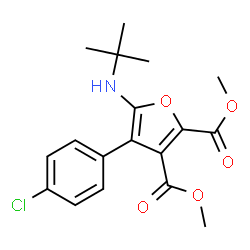 2,3-Furandicarboxylic acid,4-(4-chlorophenyl)-5-[(1,1-dimethylethyl)amino]-,dimethyl ester (9CI) picture