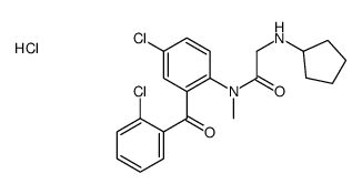 N-[4-chloro-2-(2-chlorobenzoyl)phenyl]-2-(cyclopentylamino)-N-methyl-a cetamide hydrochloride picture