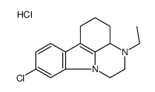 1H-Pyrazino(3,2,1-jk)carbazole, 2,3,3a,4,5,6-hexahydro-9-chloro-3-ethyl-, hydrochloride结构式