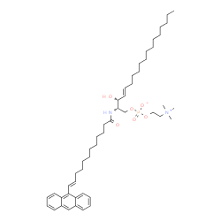 N-12-(anthryl)-11-dodecenoylsphingosine-1-phosphorylcholine Structure